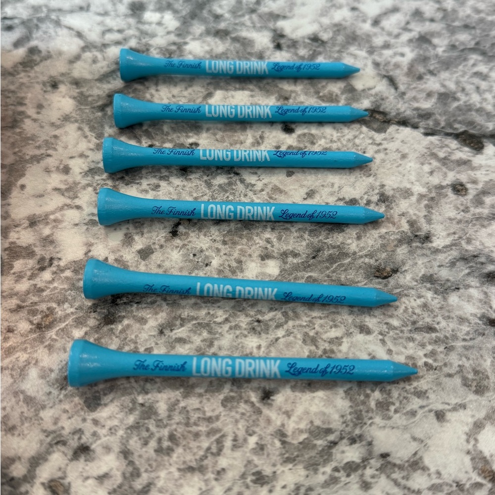 Long Drink Golf tees - set of 6